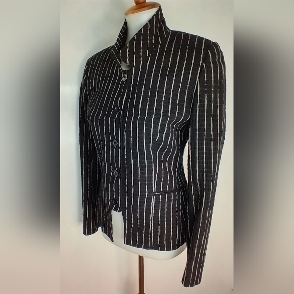 AUGUSTUS PINSTRIPED JACKET - Picture 2 of 7